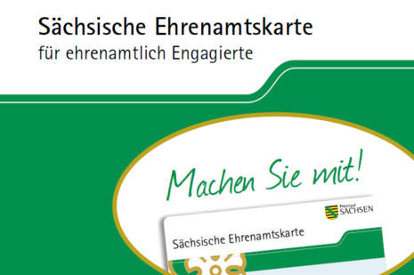 Deckblatt des Faltblatts zur Sächsischen Ehrenamtskarte