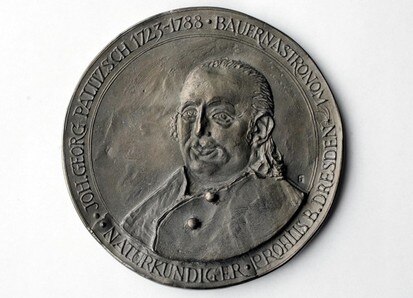 Sächsische Tierschutz-Medaille, auf dieser ist der Namensgeber Johann-Georg Palitzsch abgebildet