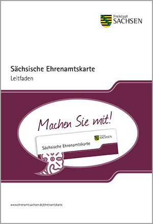 Titelbild der Broschüre: Leitfaden zur Ehrenamtskarte für Städte und Gemeinden